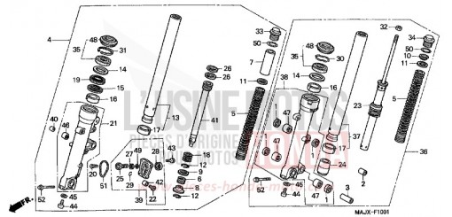 FRONT FORK (ST1100A) ST1100AY de 2000